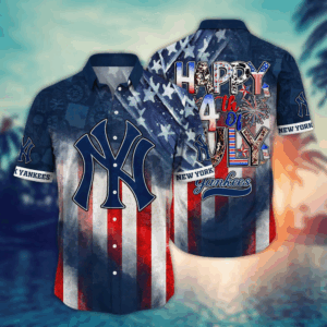 New York Yankees MLB Hawaii Shirt Independence Day, Summer Shirts For Men Women