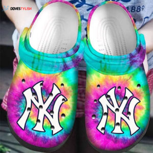 New York Yankees Pink Colorful Clogs Shoes Crocband Clog Comfortable Water Shoes