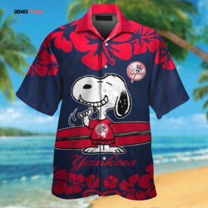 New York Yankees Snoopy Hawaiian Shirt - MLB Tropical Aloha Button Up for Men & Women