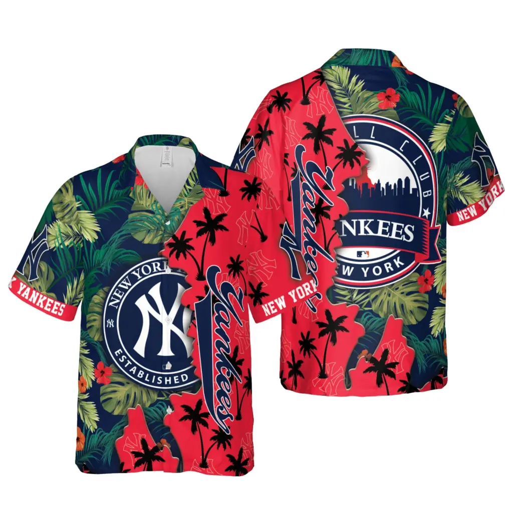 New York Yankees Hawaiian Shirt – Tropical Allure Design Official MLB Apparel