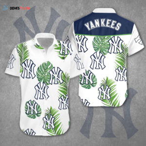 New York Yankees Tropical Breeze White Hawaiian Shirt - Official MLB Merchandise