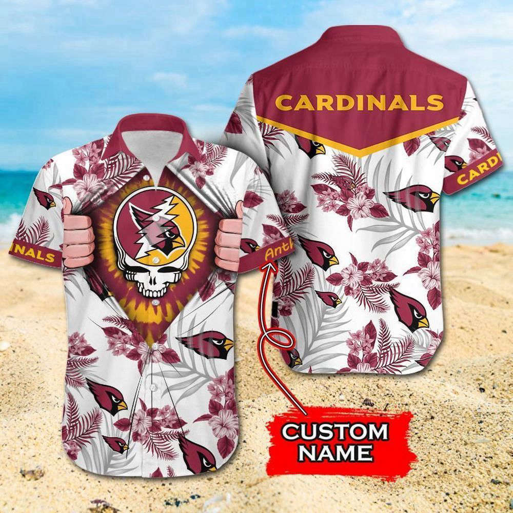 NFL Arizona Cardinals Grateful Dead Gift For Fan Personalized Hawaiian NFL Arizona Cardinals Grateful Dead Gift For Fan Personalized Hawaiian