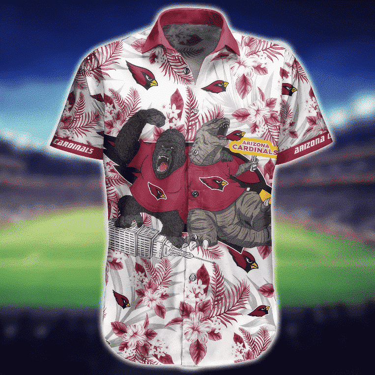 NFL Arizona Cardinals Hawaiian Shirt Kingkong For Men Women NFL Arizona Cardinals Hawaiian Shirt Kingkong For Men Women