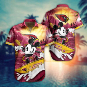 NFL Arizona Cardinals Hawaiian Shirt Mickey Mouse Summer For Men Women
