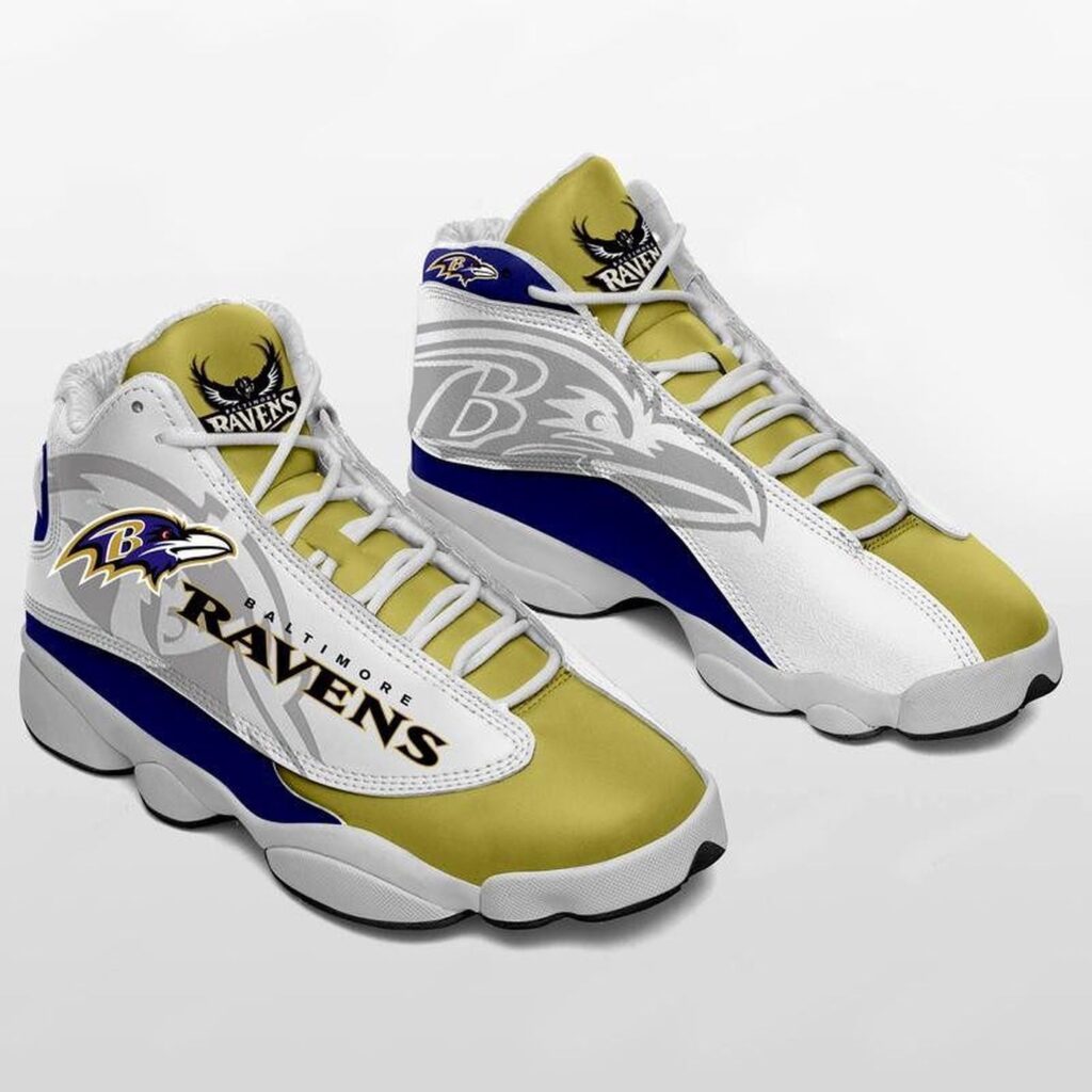 NFL Baltimore Ravens Air Jordan 13 Shoes V2 – Official Team Merchandise NFL Baltimore Ravens Air Jordan 13 Shoes V2 – Official Team Merchandise