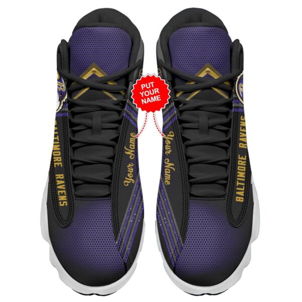 Personalized Baltimore Ravens Air Jordan 13 Shoes Custom Name V1