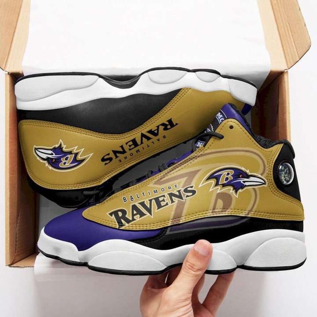 Custom Baltimore Ravens Air Jordan 13 Sneakers – Sport Shoes for Men & Women