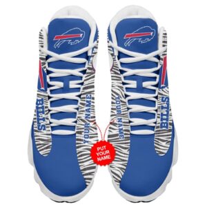 Custom NFL Buffalo Bills Air Jordan 13 Shoes V2 with Name & Number Personalized Sneakers