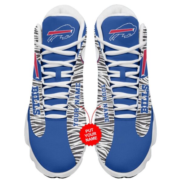 Custom NFL Buffalo Bills Air Jordan 13 Shoes V2 with Name & Number Personalized Sneakers