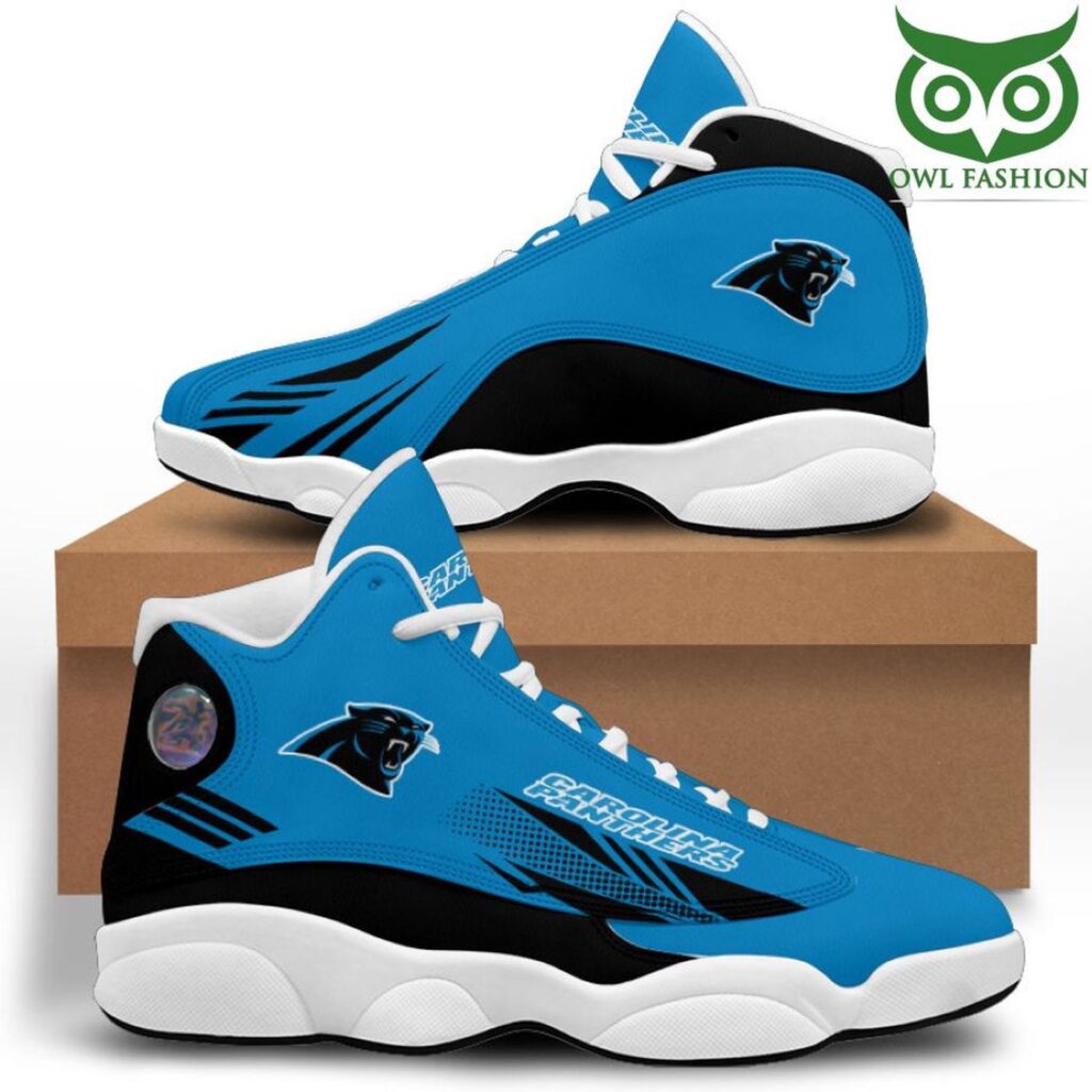 NFL Carolina Panthers Blue Black Air Jordan 13 Shoes – Official Team Merchandise NFL Carolina Panthers Blue Black Air Jordan 13 Shoes – Official Team Merchandise