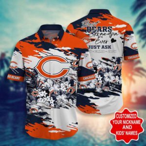 NFL Chicago Bears Hawaiian Shirt Personalized For Men Women