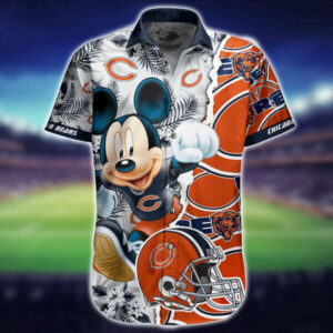 NFL Chicago Bears Hawaiian Shirt Short Mickey All over print