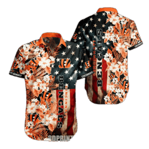 NFL Cincinnati Bengals Hawaiian Shirt Flag Flower For This Season