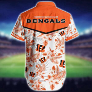 NFL Cincinnati Bengals Hawaiian Shirt   Kingkong Godzilla