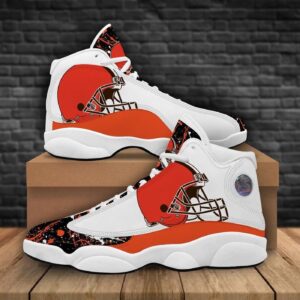 Cleveland Browns Air Jordan 13 Shoes V2 - Official NFL Merchandise
