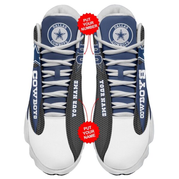 Custom Dallas Cowboys Air Jordan 13 Shoes – Personalized Name & Number – NFL Fan Gear