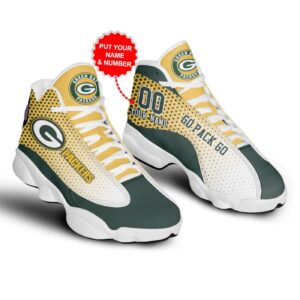 Custom NFL Green Bay Packers Air Jordan 13 Shoes – Personalize Your Name!