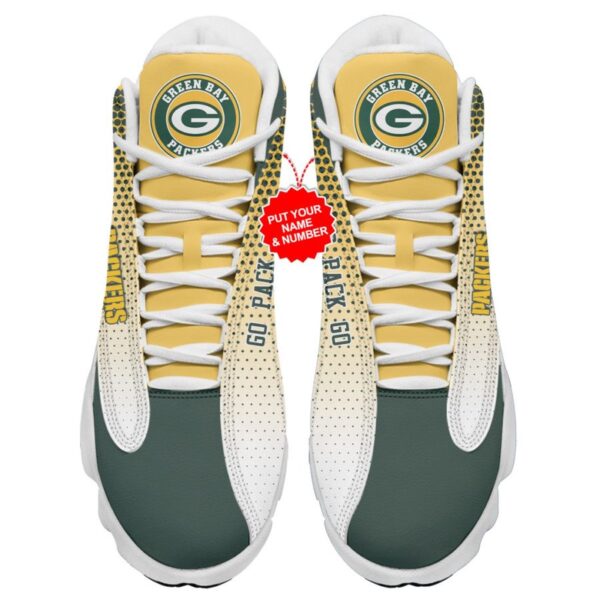 Custom NFL Green Bay Packers Air Jordan 13 Shoes – Personalize Your Name!