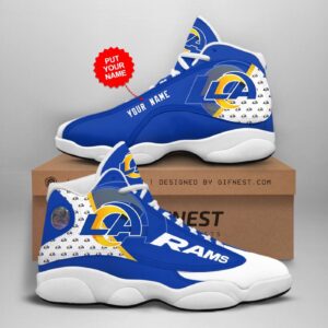 Personalized Los Angeles Rams Air Jordan 13 Shoes - Custom Name Option