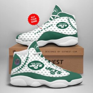 Personalized NFL New York Jets Air Jordan 13 Shoes - Custom Name V3