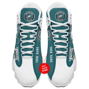 Personalized NFL Philadelphia Eagles Air Jordan 13 Shoes V4 – Custom Name Option