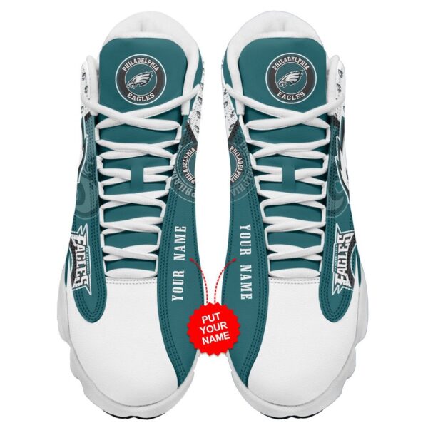 Personalized NFL Philadelphia Eagles Air Jordan 13 Shoes V4 – Custom Name Option