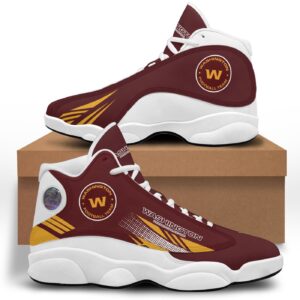 NFL Washington Commanders Air Jordan 13 Shoes - Brown Yellow Stripes Edition