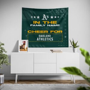 Custom Oakland Athletics Cheer Tapestry – Personalized Fan Decor