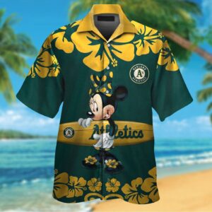 Oakland Athletics & Minnie Mouse Hawaiian Shirt – Fun Collaboration for Fans!