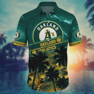 Oakland Athletics MLB Hawaiian Shirt – Flower Design for Baseball Fans
