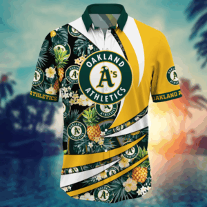 Oakland Athletics MLB Flower Hawaii Shirt   For Fans, Summer Football Shirts