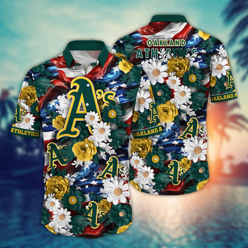 Oakland Athletics MLB Hawaii Shirt Independence Day, Summer Shirts Oakland Athletics MLB Hawaii Shirt Independence Day, Summer Shirts