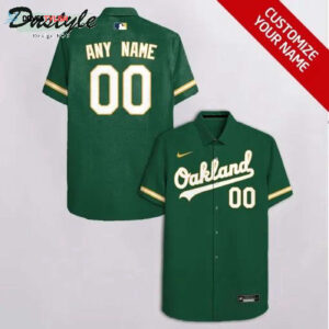 Custom Oakland Athletics Green Hawaiian Shirt: Personalize Your Style!