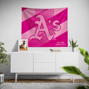 Oakland Athletics Pink Motion Tapestry – Official MLB Home Decor
