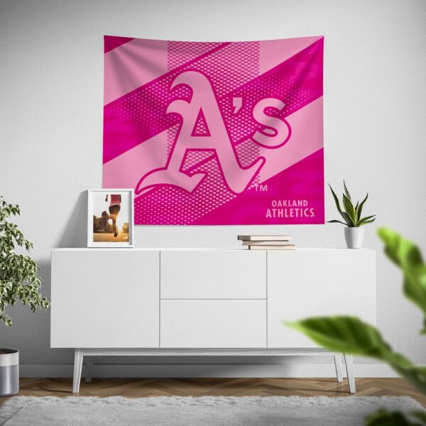 Oakland Athletics Pink Motion Tapestry – Official MLB Home Decor
