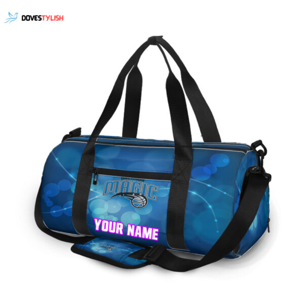 Orlando Magic Bubbles Blue Personalized Name Travel Bag Gym Bag