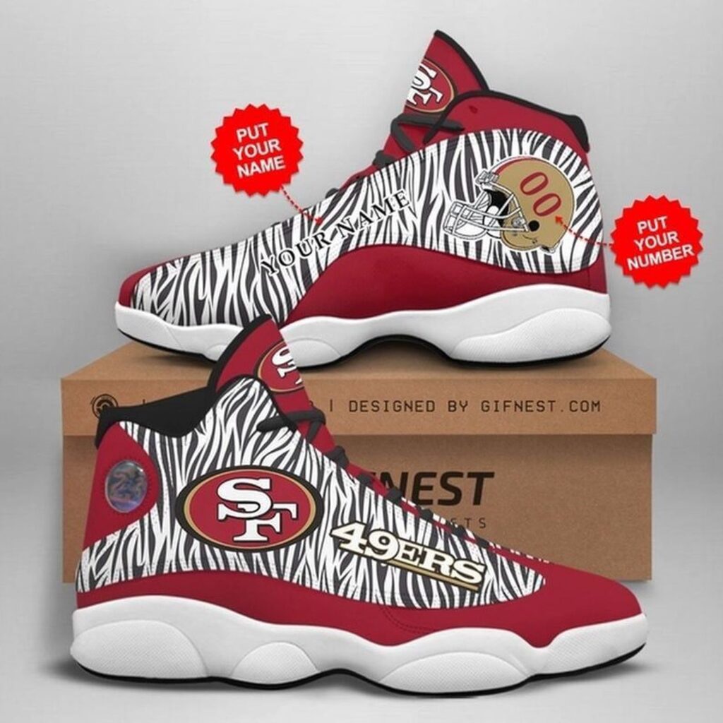 Customized San Francisco 49ers NFL Air Jordan 13 Sneakers for Men and Women Customized San Francisco 49ers NFL Air Jordan 13 Sneakers for Men and Women
