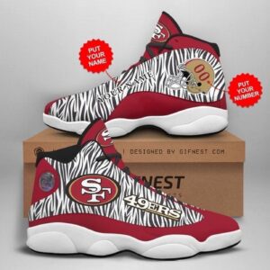 Customized San Francisco 49ers NFL Air Jordan 13 Sneakers for Men and Women