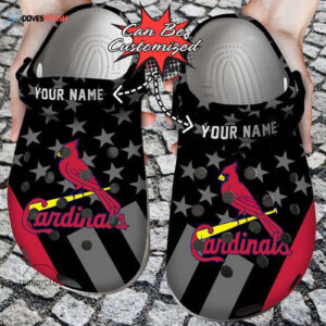 Personalized St Louis Cardinals Black Clogs Gift for Men Women