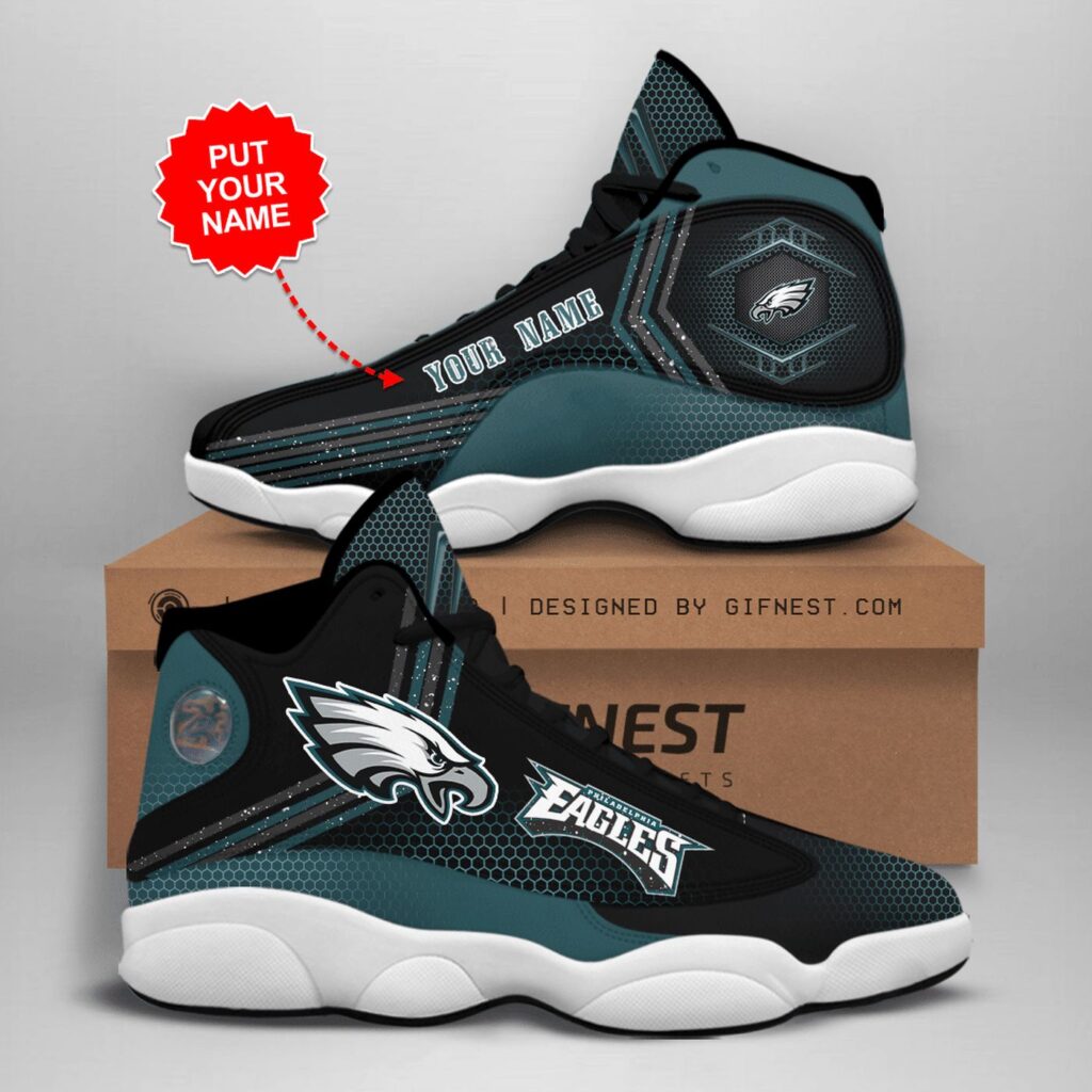 Philadelphia Eagles Air Jordan 13 Sneakers – Limited Edition NFL Shoes
