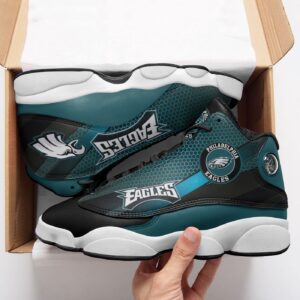 Philadelphia Eagles Air Jordan 13 Sneakers 719 - Official NFL Team Shoes