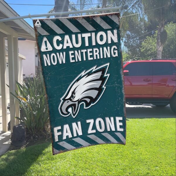 Philadelphia Eagles Fan Zone Flag, NFL Welcome Sport Flag – House Garden Decor Gift