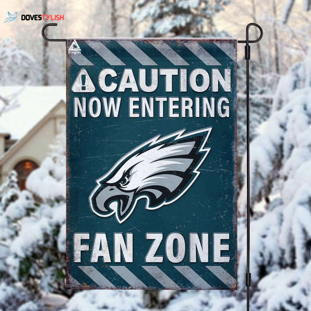 Philadelphia Eagles Fan Zone Flag, NFL Welcome Sport Flag – House Garden Decor Gift