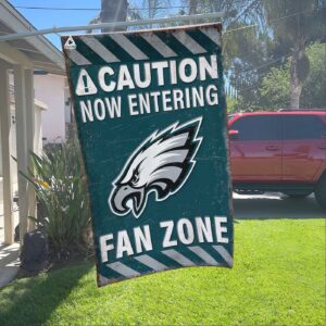 Philadelphia Eagles Fan Zone Flag, NFL Welcome Sport Flag – House Garden Decor Gift