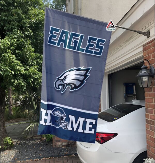 Philadelphia Eagles Football Flag, Swoop Mascot Personalized Football Fan Welcome Flags, Custom Family Name NFL Decor – House Garden Decor Gift