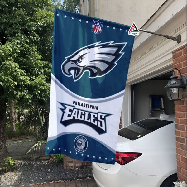 Philadelphia Eagles Football Team Flag, NFL Premium Two-sided Vertical Flag – House Garden Decor Gift