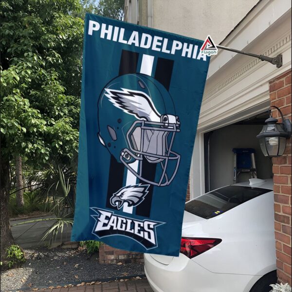 Philadelphia Eagles Helmet Vertical Flag, Eagles NFL Outdoor Flag – House Garden Decor Gift