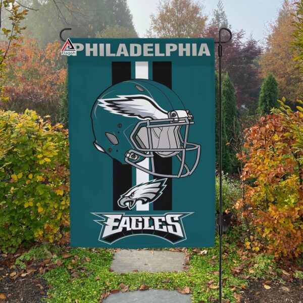 Philadelphia Eagles Helmet Vertical Flag, Eagles NFL Outdoor Flag – House Garden Decor Gift