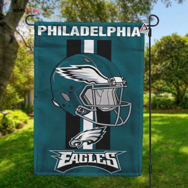Philadelphia Eagles Helmet Vertical Flag, Eagles NFL Outdoor Flag – House Garden Decor Gift