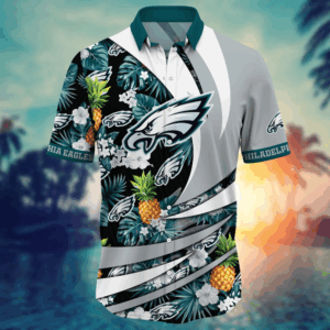 Philadelphia Eagles NFL Flower Hawaii Shirt  For Fans, Summer Football Shirts